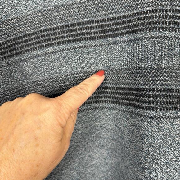 SMARTWOOL Men's Sparwood Striped Crew Sweater Merino Wool Blend Grey Black Large - Picture 8 of 8